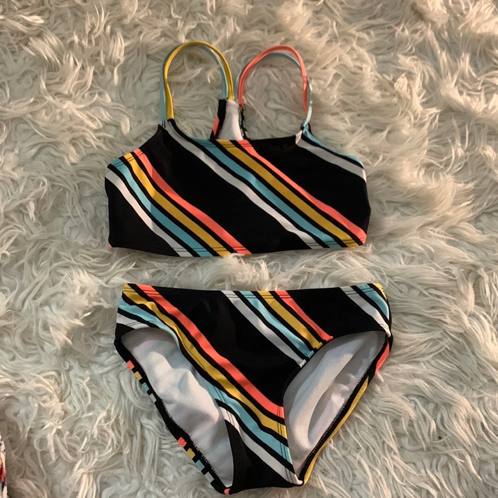 target colorful girl two piece bathing suit